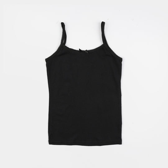 Girls Cotton Jersey Cami Pack of 2 Basic-Black/White