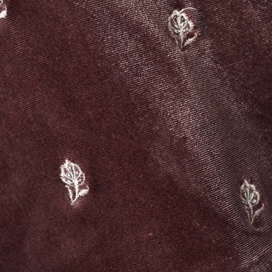 Girls Velvet Emb Top Winter Garden - Purple
