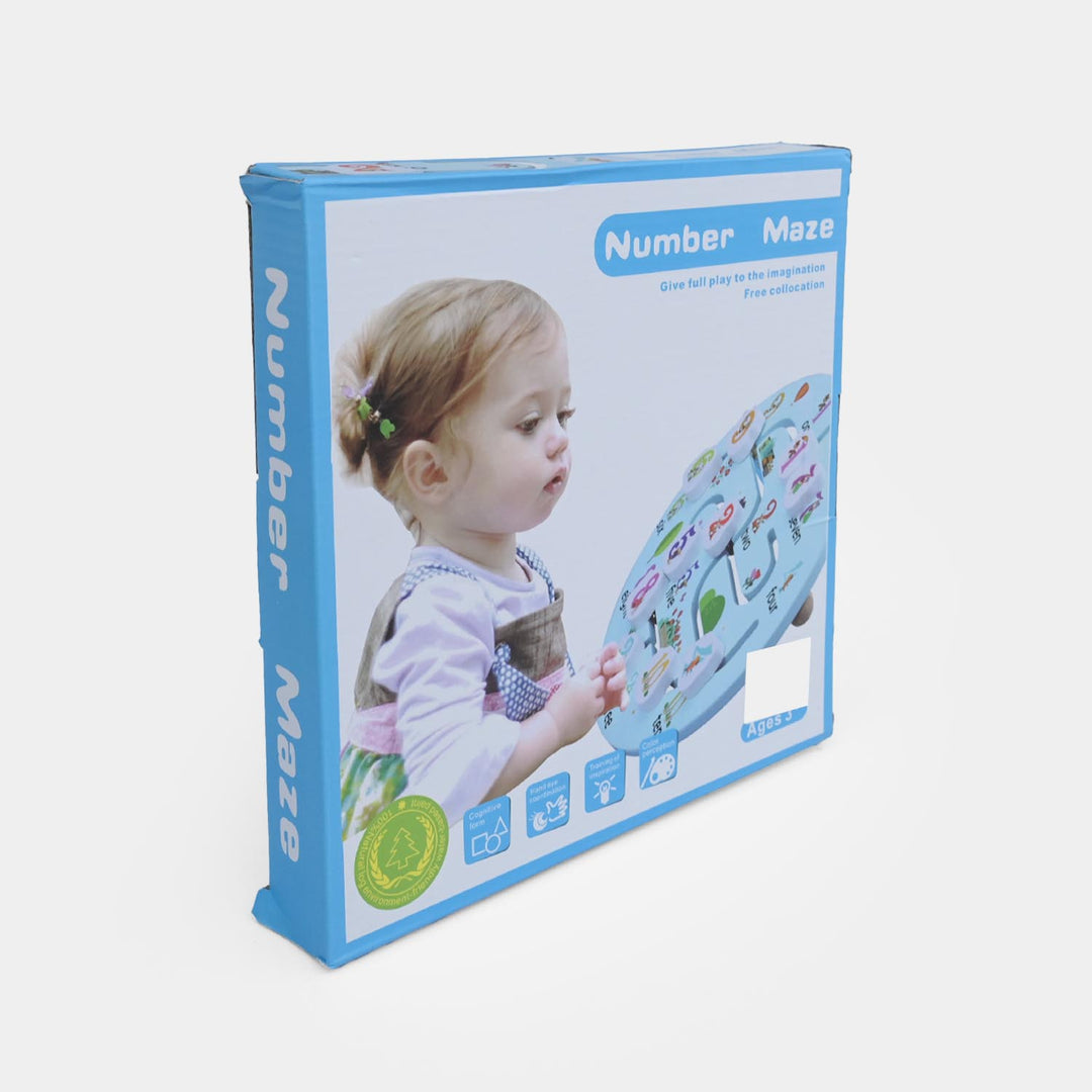 Wooden Number Maze – Fine Motor Toy