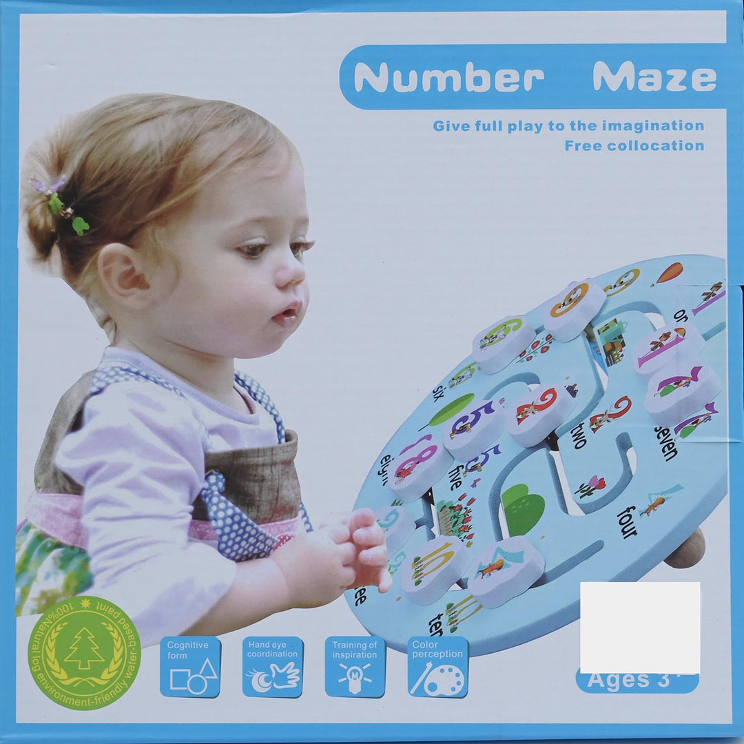 Wooden Number Maze – Fine Motor Toy
