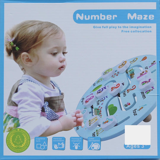 Wooden Number Maze – Fine Motor Toy