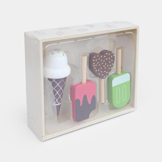 Wooden Ice Cream & Popsicle Pretend Play Set