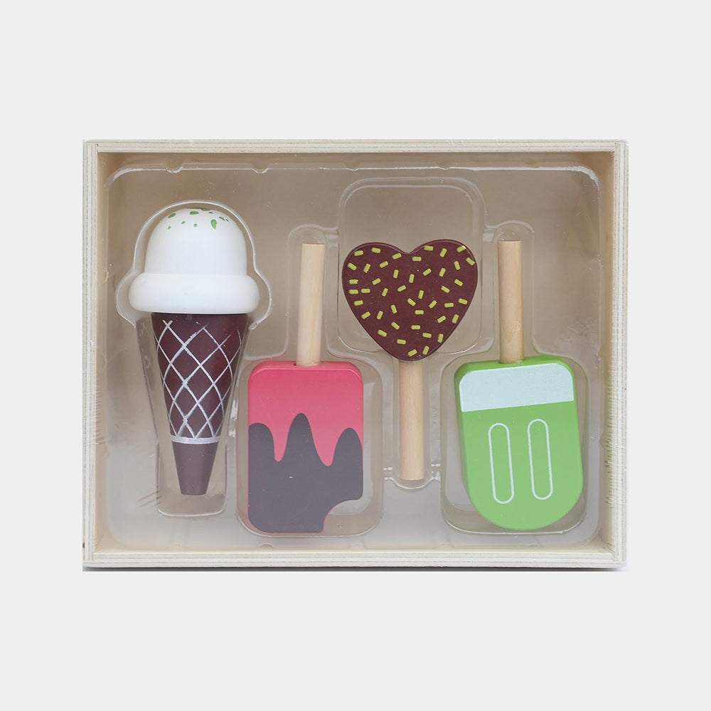 Wooden Ice Cream & Popsicle Pretend Play Set