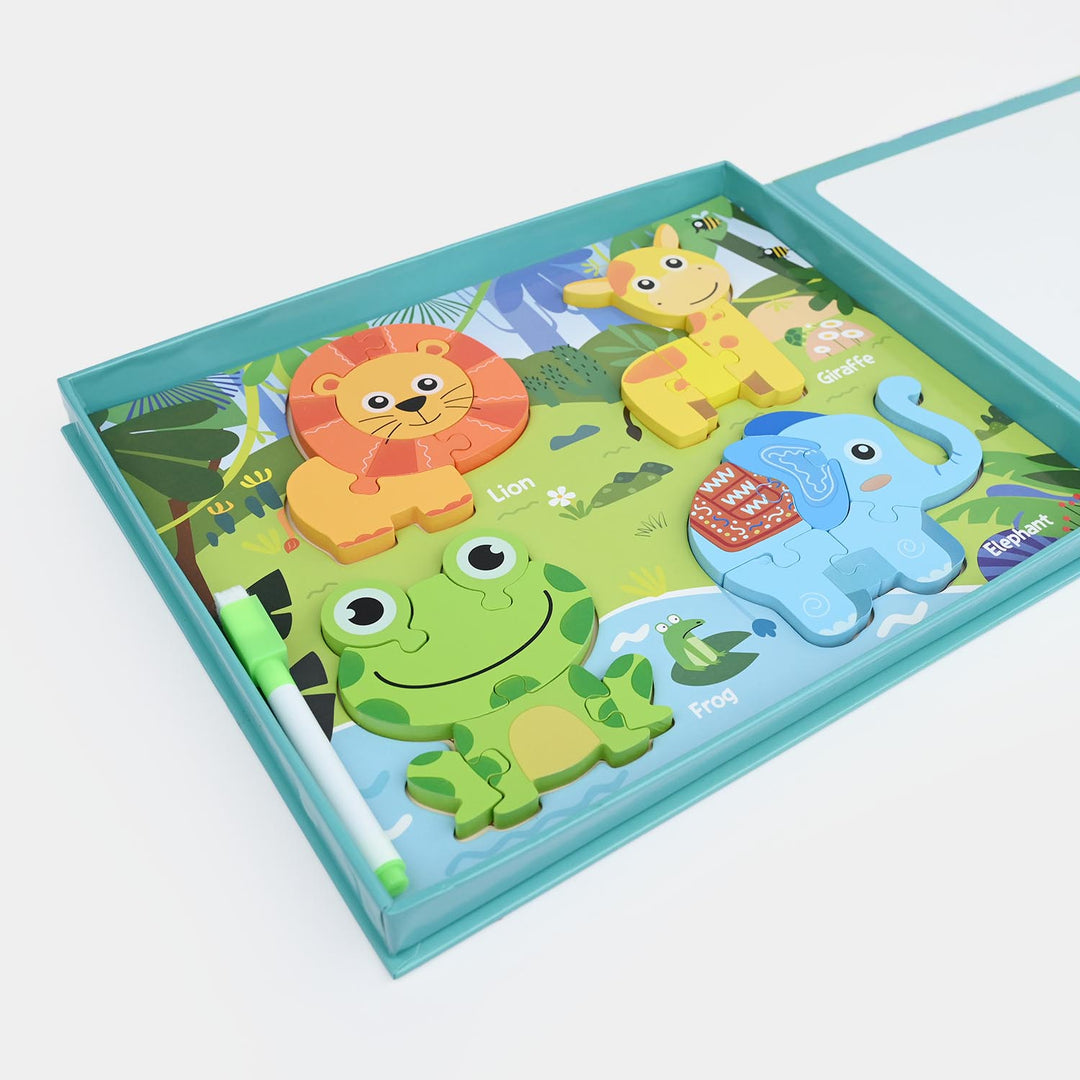 4-in-1 Wooden Magnetic Puzzle Box