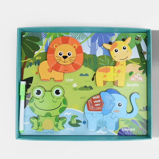 4-in-1 Wooden Magnetic Puzzle Box