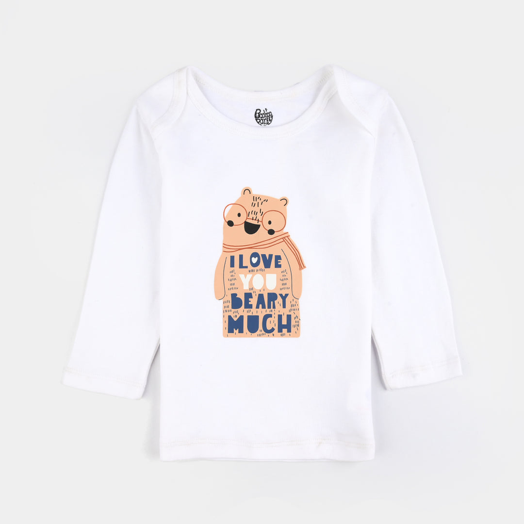 Infant Boys Cotton Full Sleeve T-Shirts Pack of 3 - Multi