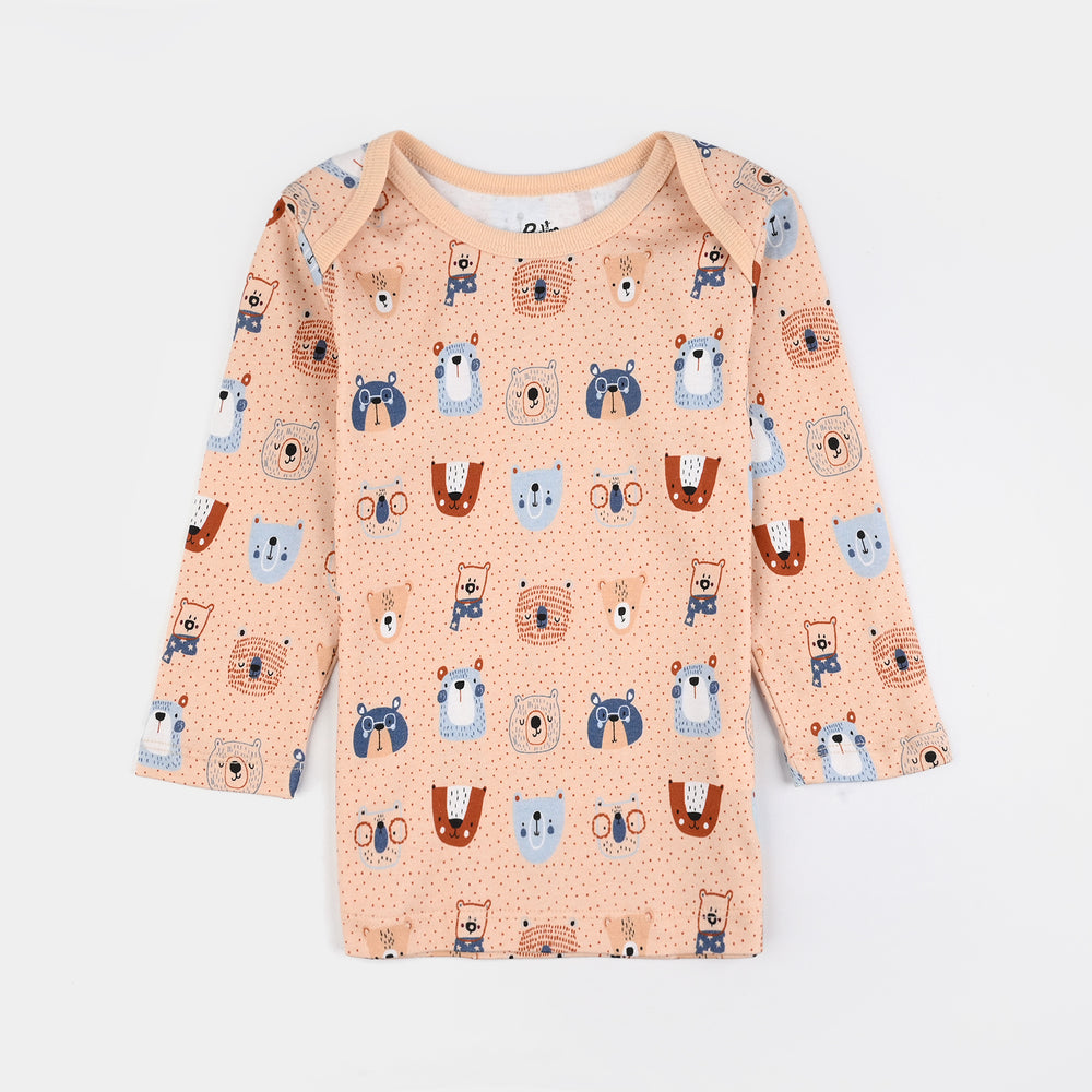 Infant Boys Cotton Full Sleeve T-Shirts Pack of 3 - Multi
