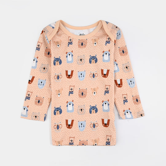 Infant Boys Cotton Full Sleeve T-Shirts Pack of 3 - Multi