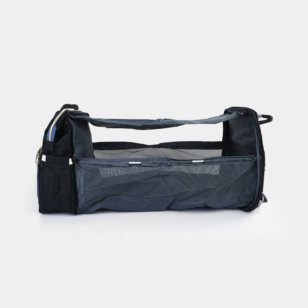 2-in-1 Foldable Diaper Backpack with Expandable Bassinet
