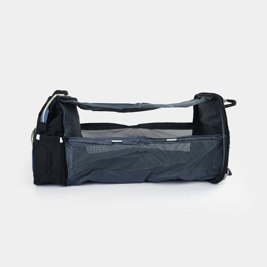 2-in-1 Foldable Diaper Backpack with Expandable Bassinet