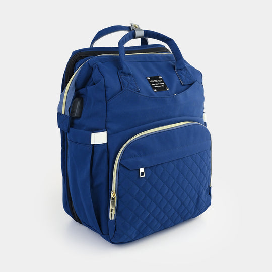 2-in-1 Foldable Diaper Backpack with Expandable Bassinet