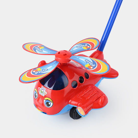 Pull Push Plane with Bell for Kids