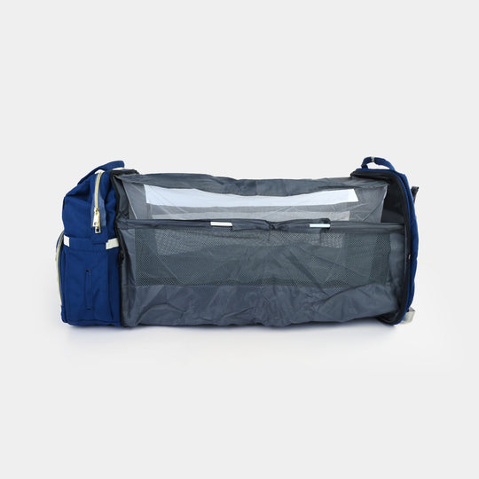 2-in-1 Foldable Diaper Backpack with Expandable Bassinet