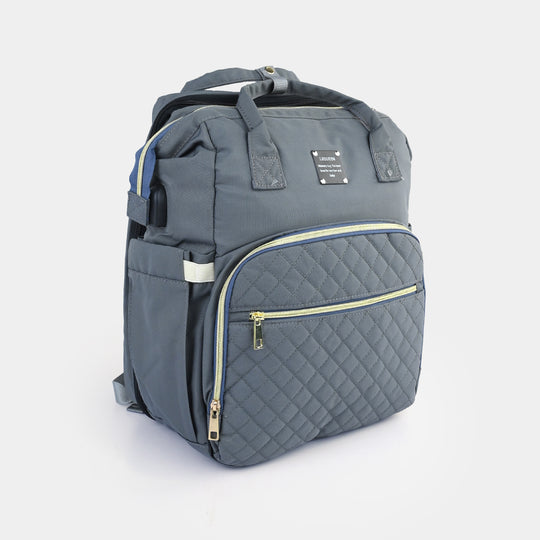 2-in-1 Foldable Diaper Backpack with Expandable Bassinet