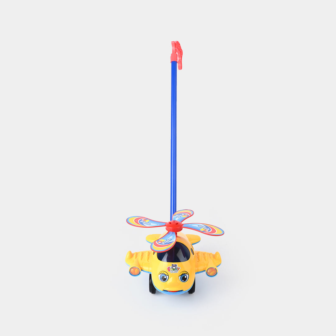 Pull & Push Plane with Bell for Kids