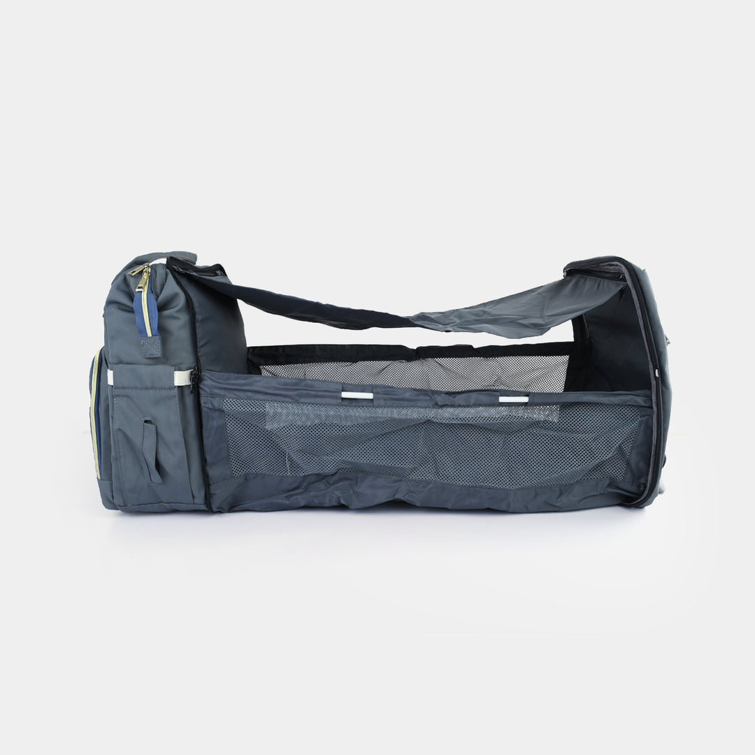 2-in-1 Foldable Diaper Backpack with Expandable Bassinet