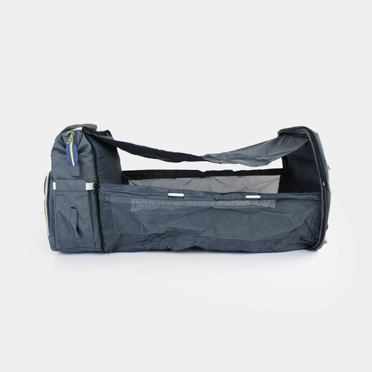 2-in-1 Foldable Diaper Backpack with Expandable Bassinet