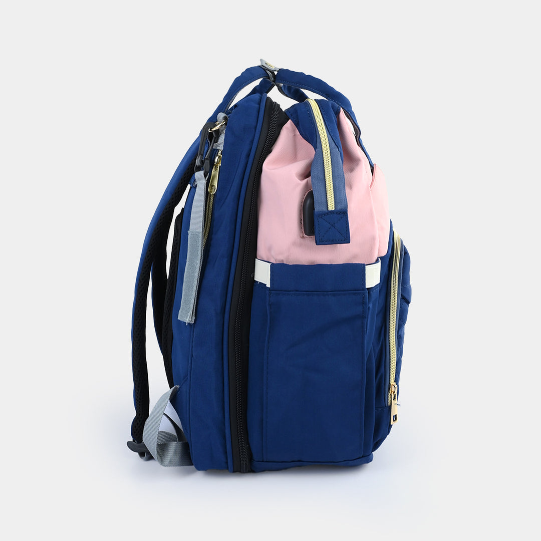 2-in-1 Foldable Diaper Backpack with Expandable Bassinet