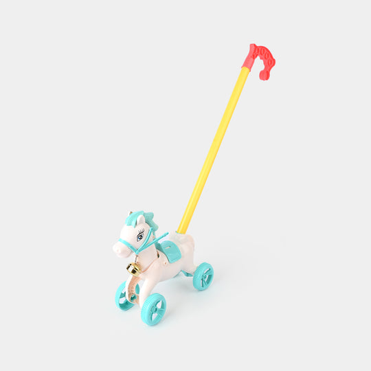 Pull & Push Horse with Bell for Kids