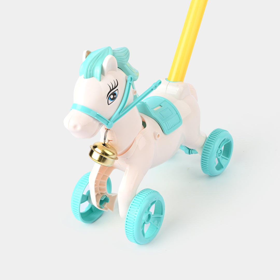 Pull & Push Horse with Bell for Kids