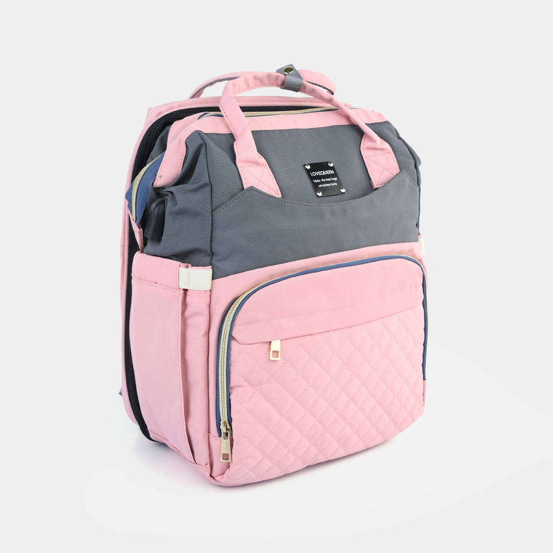 2-in-1 Foldable Diaper Backpack with Expandable Bassinet