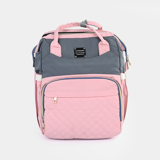 2-in-1 Foldable Diaper Backpack with Expandable Bassinet