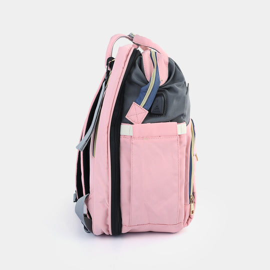 2-in-1 Foldable Diaper Backpack with Expandable Bassinet