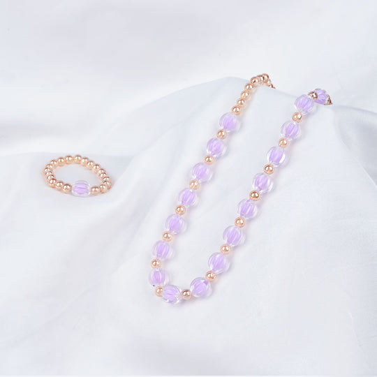 GIRLS ELEGANT BEADED NECKLACE & BRACELET