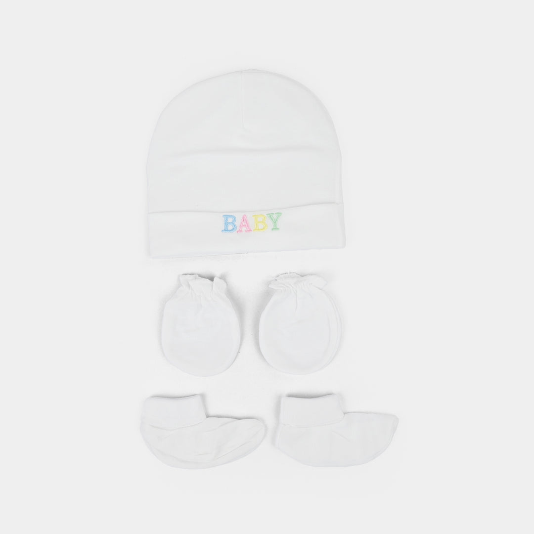 Baby Cap+Mitten+Socks Set