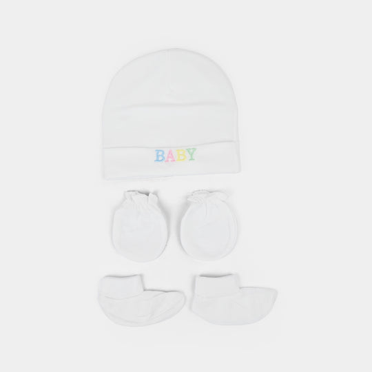 Baby Cap+Mitten+Socks Set