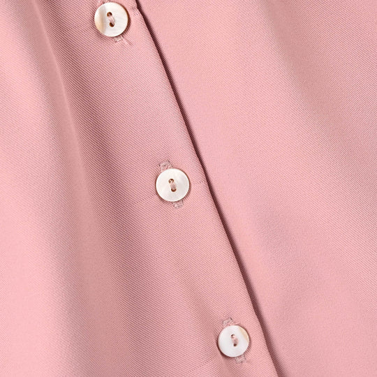 Girls Cotton Twill Emb Co-Ord Set Blush - Light Pink