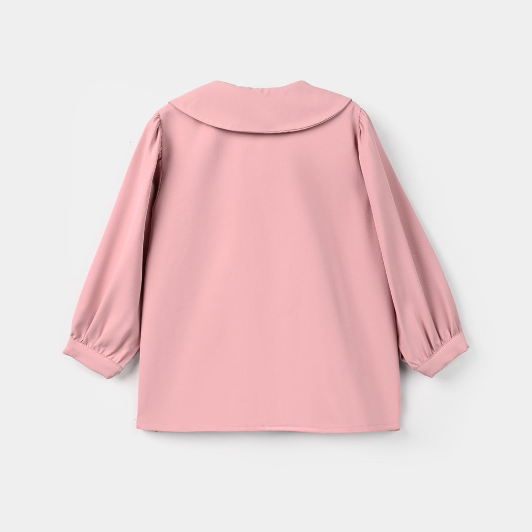 Girls Cotton Twill Emb Co-Ord Set Blush - Light Pink