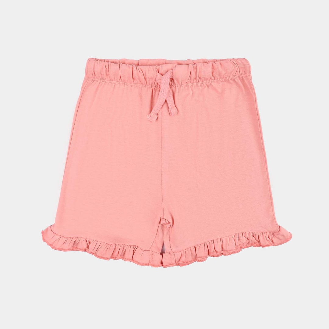 Infant Girls Cotton Jersey 2 Piece Set Bow Set-White.Pink