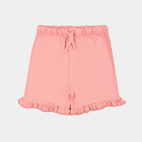 Infant Girls Cotton Jersey 2 Piece Set Bow Set-White.Pink