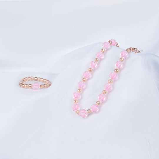 GIRLS ELEGANT BEADED NECKLACE & BRACELET