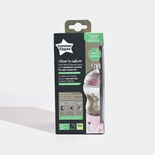 Tommee Tippee Closer to Nature Baby Glass Feeding Bottle (9oz / 250ml)