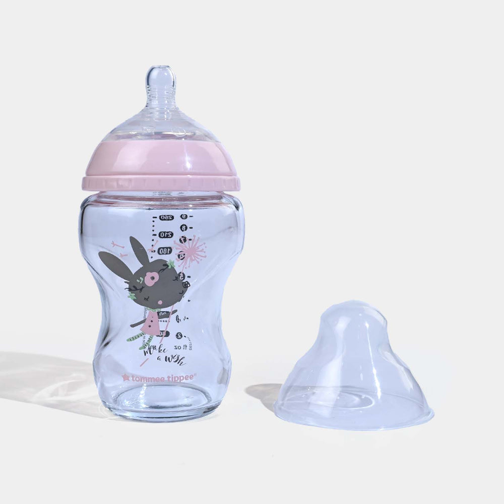 Tommee Tippee Closer to Nature Baby Glass Feeding Bottle (9oz / 250ml)