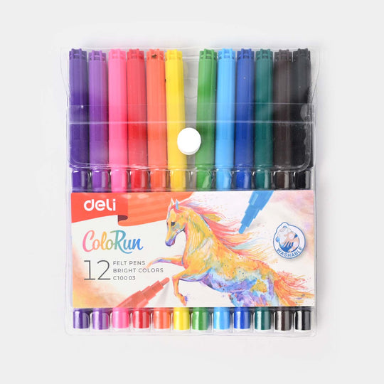 Felt Pen Washable Marker 1.0mm 12C For kids