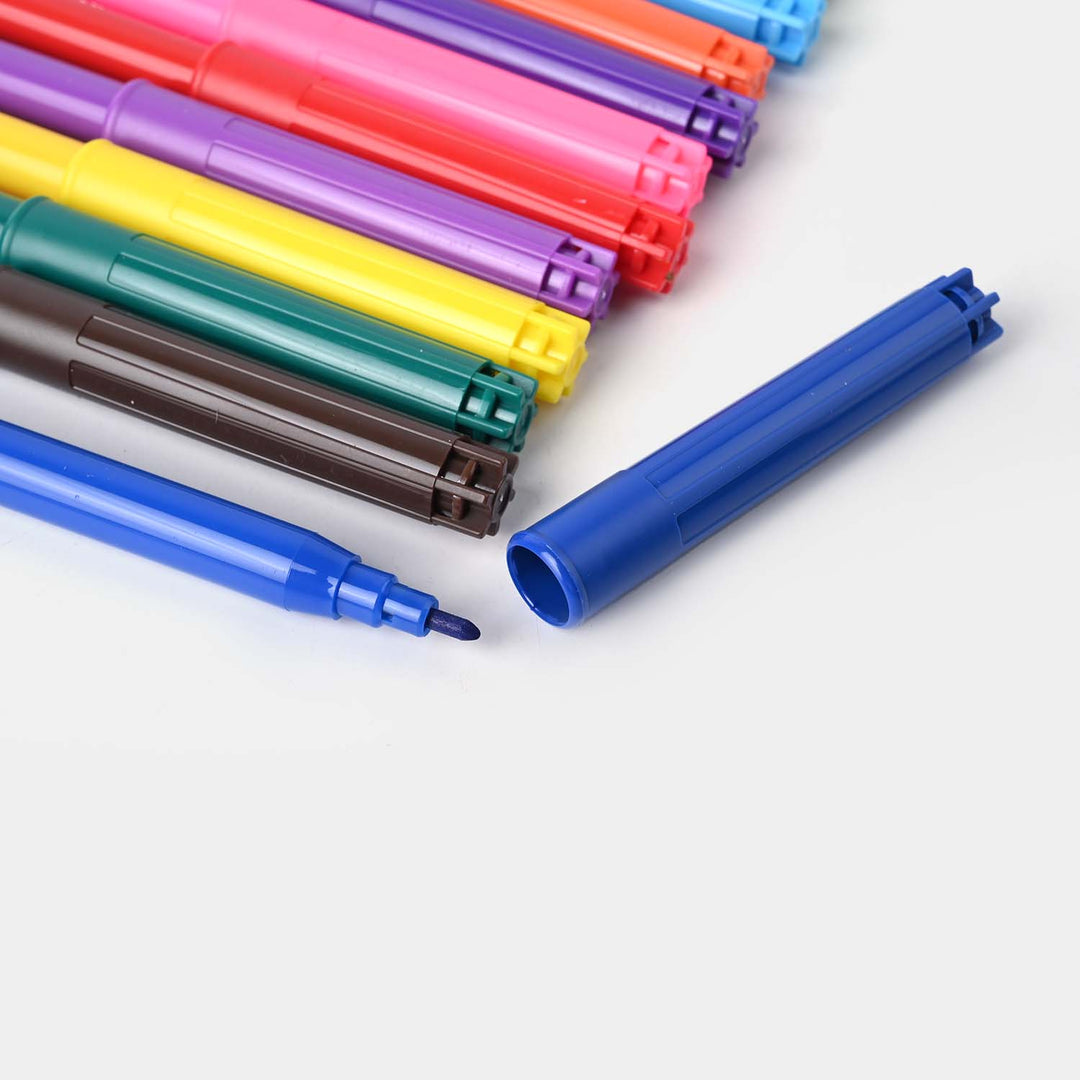 Felt Pen Washable Marker 1.0mm 12C For kids