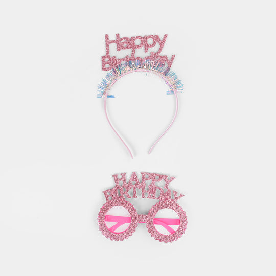 HBD Glasses & Hair Band Set