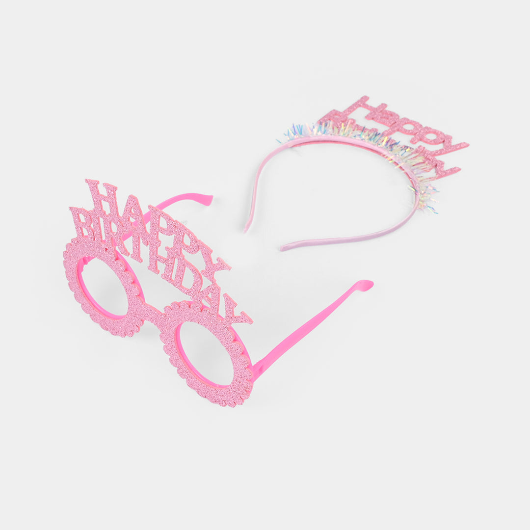 HBD Glasses & Hair Band Set