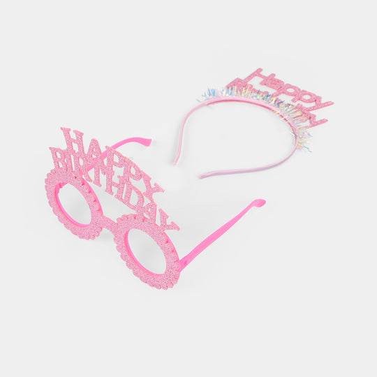 HBD Glasses & Hair Band Set