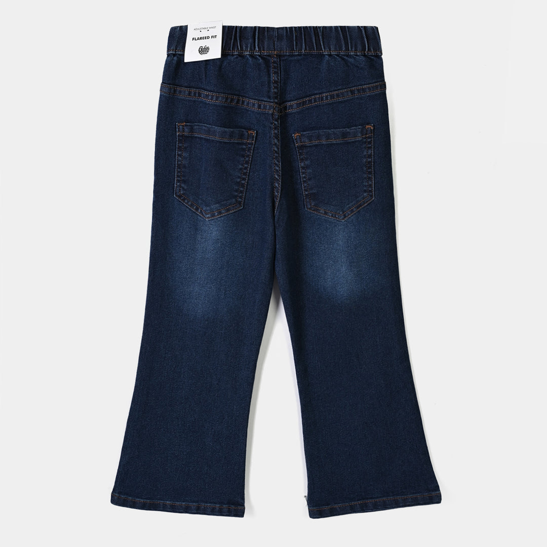 Girls Denim Stretch Jegging STUDS-DARK BLUE
