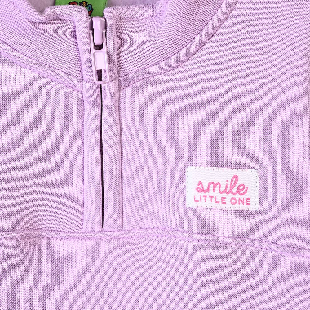 Infant Girls Fleece Sweat Shirt Little One-Orchid