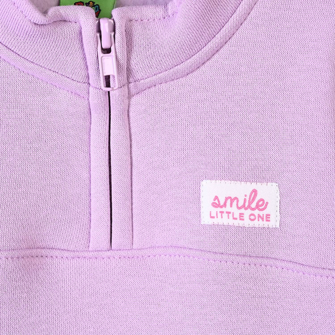 Infant Girls Fleece Sweat Shirt Little One-Orchid