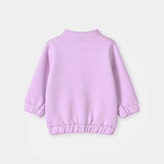 Infant Girls Fleece Sweat Shirt Little One-Orchid