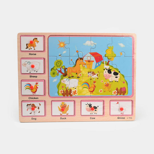 Wooden Slate 4 In 1 Puzzle Toy for Kids