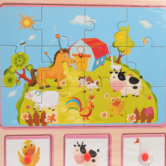 Wooden Slate 4 In 1 Puzzle Toy for Kids