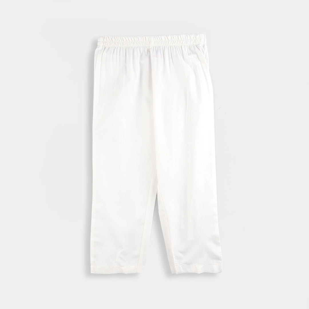 Boys Cotton Pajama - White
