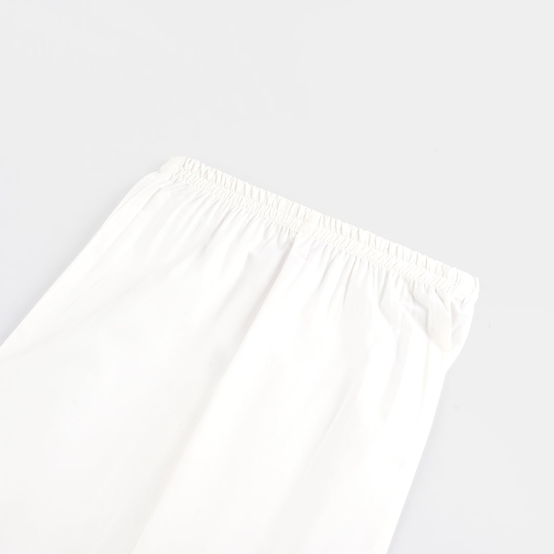 Boys Cotton Pajama - White